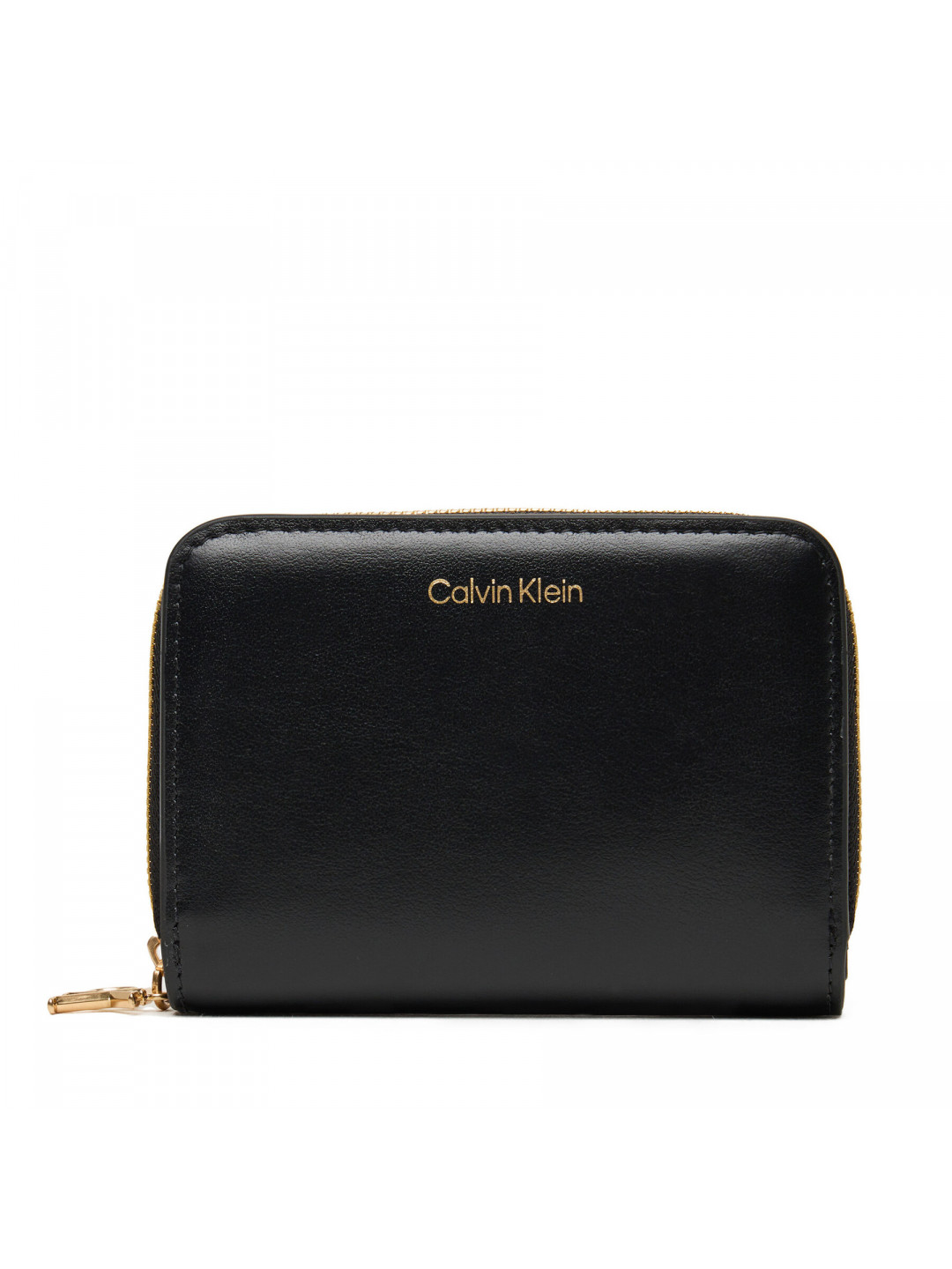 Malá dámská peněženka Calvin Klein Ck Medium Flap Zip Around LV04F1075G Černá